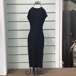 Black midi dress